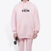 T-shirt à col rond avec imprimé alphabétique rose 578135TIV751900