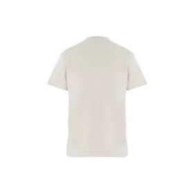 T-shirt à col rond avec logo Gris/Blanc 612964TJVD99054 T-shirt à col rond avec logo Gris/Blanc 612964TJVD99054