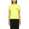 T-shirt à col rond avec logo imprimé, jaune 612964TJVF77110