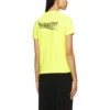 T-shirt à col rond avec logo imprimé, jaune 612964TJVF77110