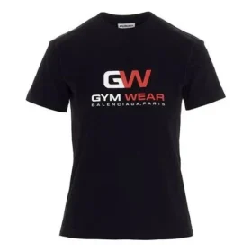 T-shirt à col rond avec logo imprimé, noir 612964TIVD51000 T-shirt à col rond avec logo imprimé, noir 612964TIVD51000