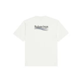 T-shirt à col rond brodé coupe large de Political Campaign « Blanc » 641655TKVJ19084 T-shirt à col rond brodé coupe large de Political Campaign « Blanc » 641655TKVJ19084