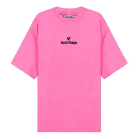 T-shirt à col rond brodé SS21 rose 641532TJVA95764 T-shirt à col rond brodé SS21 rose 641532TJVA95764