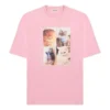 T-shirt à col rond et manches courtes avec imprimé, rose 641532TJVG85630
