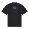 T-shirt à col rond et manches courtes Balenciaga FW21 Couture Alphabet pour homme, noir 651795TJV901070