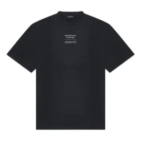 T-shirt à col rond et manches courtes Balenciaga FW21 Couture Alphabet pour homme, noir 651795TJV901070 T-shirt à col rond et manches courtes Balenciaga FW21 Couture Alphabet pour homme, noir 651795TJV901070