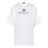 T-shirt à col rond et manches courtes Balenciaga imprimé logo pour homme, blanc 556150TYK239000