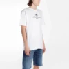T-shirt à col rond et manches courtes Balenciaga imprimé logo pour homme, blanc 556150TYK239000