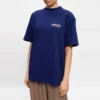 T-shirt à col rond et manches courtes imprimé SS21, bleu 641655TIV521195