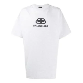 T-shirt à col rond et manches courtes pour homme Balenciaga avec logo imprimé, blanc 583214TFV652569 T-shirt à col rond et manches courtes pour homme Balenciaga avec logo imprimé, blanc 583214TFV652569