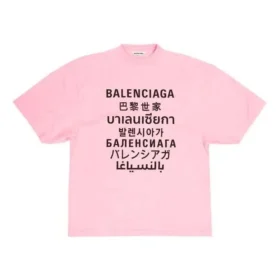 T-shirt à col rond et manches courtes rose 641532TJVI31401