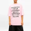 T-shirt à col rond et manches courtes rose 641532TJVI31401