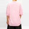 T-shirt à col rond et manches courtes rose 641532TJVI31401