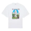 T-shirt à col rond et manches courtes « Sacr Cur » avec imprimé alphabétique, blanc 641532TJVH69000