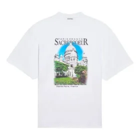 T-shirt à col rond et manches courtes « Sacr Cur » avec imprimé alphabétique, blanc 641532TJVH69000 T-shirt à col rond et manches courtes « Sacr Cur » avec imprimé alphabétique, blanc 641532TJVH69000