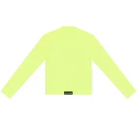 T-shirt à col rond et manches longues « Fluo Yellow » 704103TMVB77204