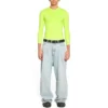 T-shirt à col rond et manches longues « Fluo Yellow » 704103TMVB77204