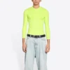 T-shirt à col rond et manches longues « Fluo Yellow » 704103TMVB77204