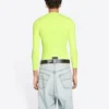 T-shirt à col rond et manches longues « Fluo Yellow » 704103TMVB77204