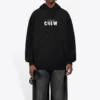 T-shirt à col rond imprimé noir 578135TIV751070