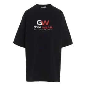 T-shirt à col rond imprimé noir 620941TIVD51000