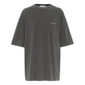 T-shirt à col rond, imprimé, petit logo, manches courtes, gris 556104TYK281055