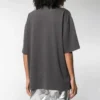 T-shirt à col rond, imprimé, petit logo, manches courtes, gris 556104TYK281055