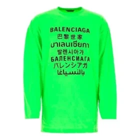 T-shirt à col rond imprimé SS21 pour homme, vert 641667TJVI34162