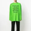 T-shirt à col rond imprimé SS21 pour homme, vert 641667TJVI34162