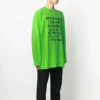 T-shirt à col rond imprimé SS21 pour homme, vert 641667TJVI34162