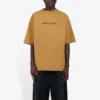 T-shirt à col rond pour homme Balenciaga à imprimé alphabétique et manches courtes, couleur kaki 620969TIV509605