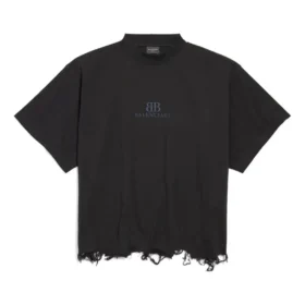 T-shirt court oversize BB Classic Balenciaga « Noir » 783399TQVS81083