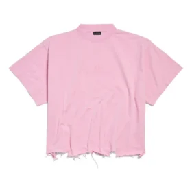 T-shirt court oversize BB Classic Balenciaga « Pink » 783399TQVS85708