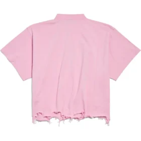T-shirt court oversize BB Classic Balenciaga « Pink » 783399TQVS85708