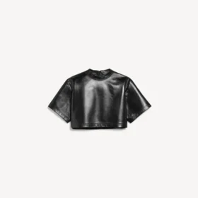 T-shirt court pour femme, noir