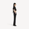 Pantalon slim ajusté pour femme, noir