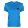 T-shirt décontracté à manches courtes avec logo alphabétique, bleu, 612964TIV797601