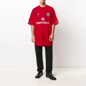 T-shirt de foot oversize « Red White » 641666TJV056540