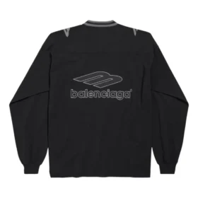 T-shirt de football 3B à manches longues et col en V « Noir Anthracite » 857085TTVQ61066