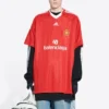T-shirt de football Balenciaga x adidas Oversized « Rouge » 723663TNV136400