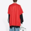 T-shirt de football Balenciaga x adidas Oversized « Rouge » 723663TNV136400