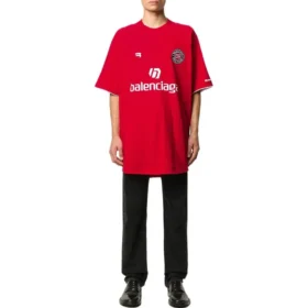 T-shirt de football oversize « Rouge Blanc » 641658TJV516540