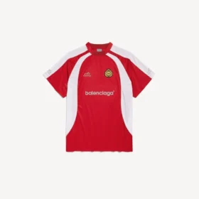 T-shirt de football pour homme oversize, rouge