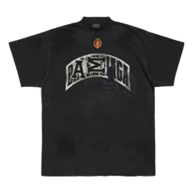 T-shirt de skateur oversize « Black Faded » 739028TOVN21055