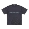 T-shirt de type pochoir « Noir » 764235TQVA31750