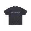 T-shirt de type pochoir « Noir » 764235TQVA31750