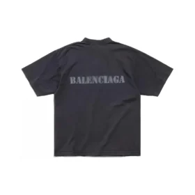 T-shirt de type pochoir « Noir » 764235TQVA31750