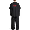 T-shirt à double devant « Washed Black » 791615TQVQ61021
