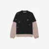 T-shirt double hybride pour homme « 520 stickers » en noir/vert