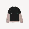 T-shirt double hybride pour homme « 520 stickers » en noir/vert